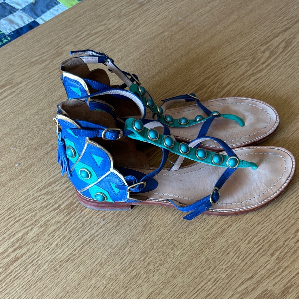 Kate Spade Blue and Turquoise Sandals - Picture 2 of 4
